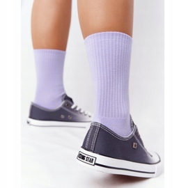 Tênis feminino Big Star HH274128 Ombre preto branco 1