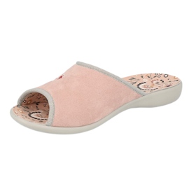 Sapatos femininos Befado flor VIKI 254D126 rosa prata cinza 2