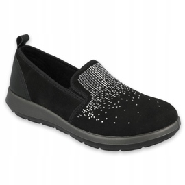 Sapatos femininos Befado 156D004 preto prata 1