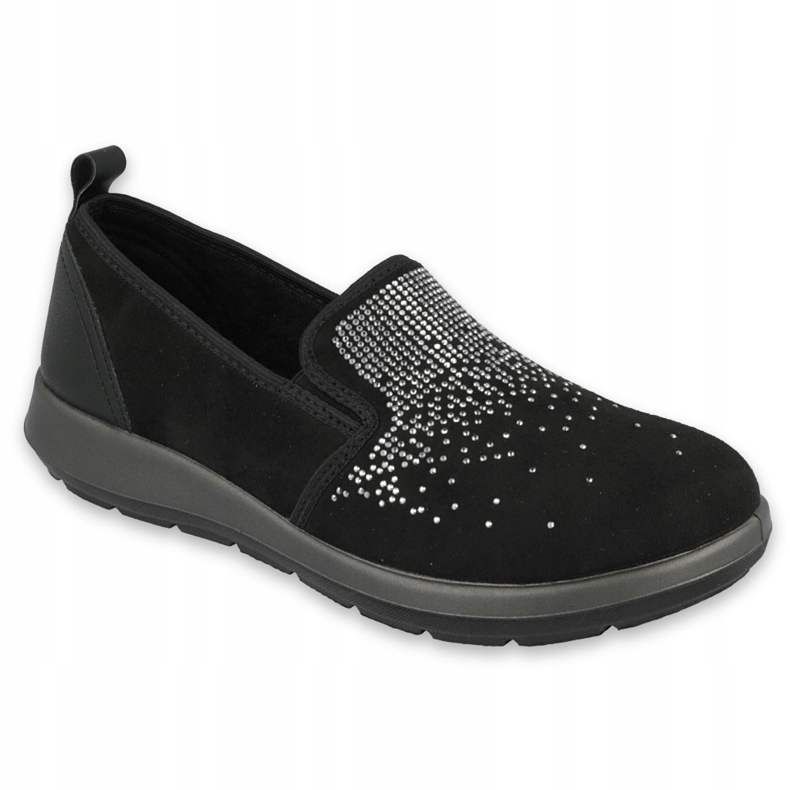Sapatos femininos Befado 156D004 preto prata 1
