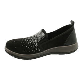 Sapatos femininos Befado 156D004 preto prata 2