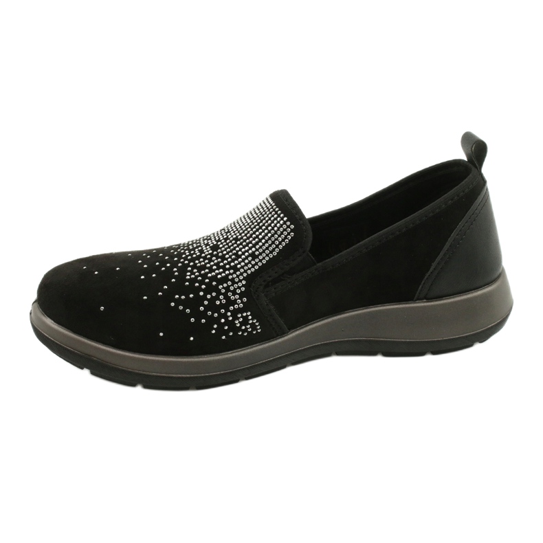 Sapatos femininos Befado 156D004 preto prata 2