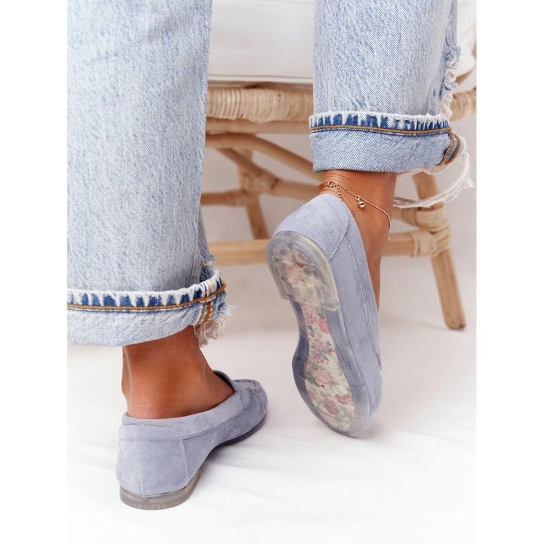 Mocassins de camurça Sergio Leone MK722 Azul 2