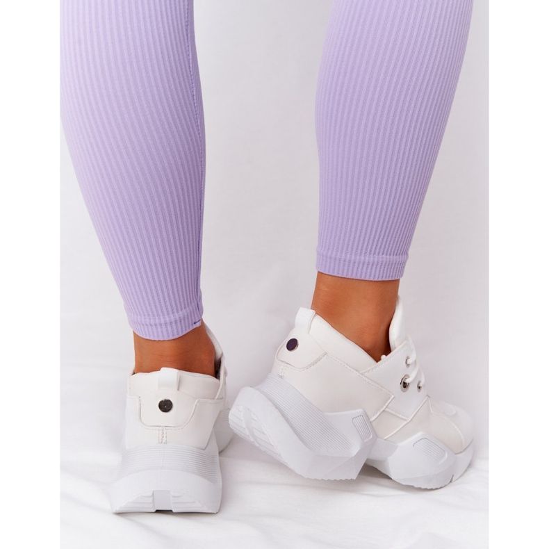 PS1 Tênis feminino em um enorme solado branco borbulhante 1