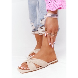 PS1 Chinelos de veludo feminino bege baunilha céu 2