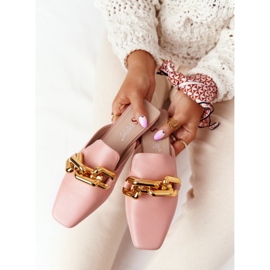 Chinelos rosa Call On Me com parte superior e corrente 1