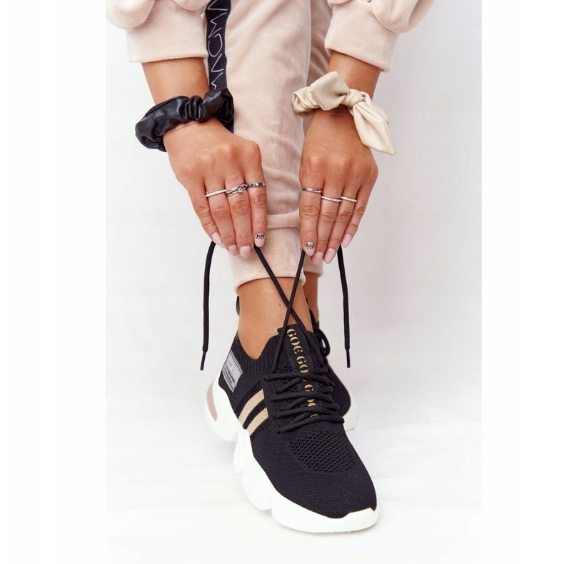 Meias esportivas femininas GOE HH2N4017 pretas preto 2