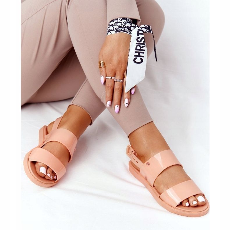 Sandálias de borracha ecológicas perfumadas ZAXY HH285164 laranja bege 1