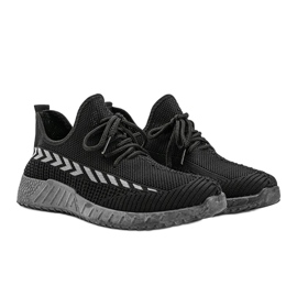 Sapatos esportivos casuais masculinos cristãos preto cinza 1