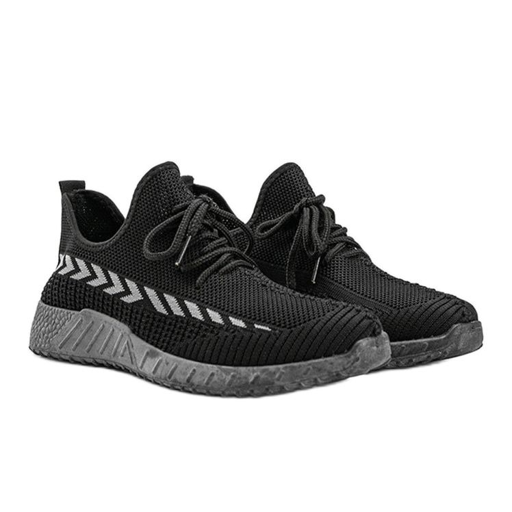 Sapatos esportivos casuais masculinos cristãos preto cinza 1