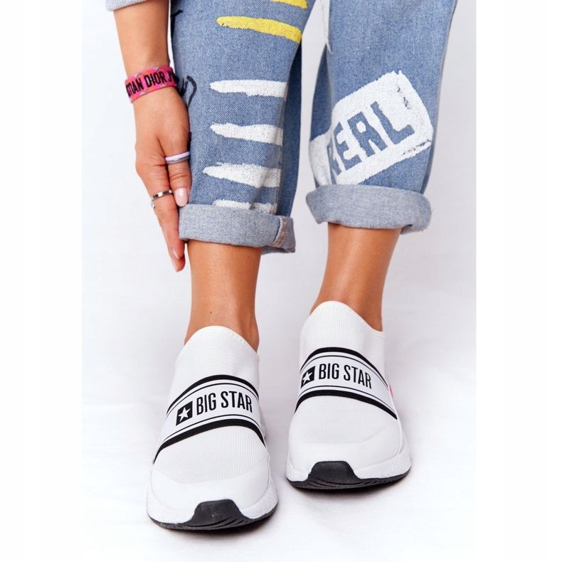 Tênis esportivos Slip-On Memory Foam Big Star HH274538 Branco 2