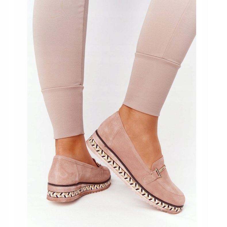 Mocassins na plataforma Laura Messi 2284 rosa 1
