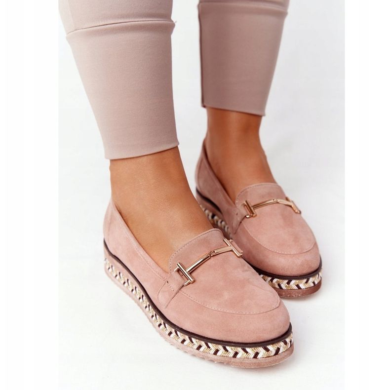 Mocassins na plataforma Laura Messi 2284 rosa 2