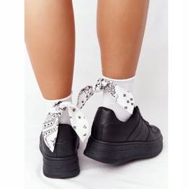 PS1 Calçados esportivos femininos com plataforma preta Este sou eu preto 2