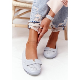 Bailarinas azuis ecológicas de couro Rio Flore azul 1