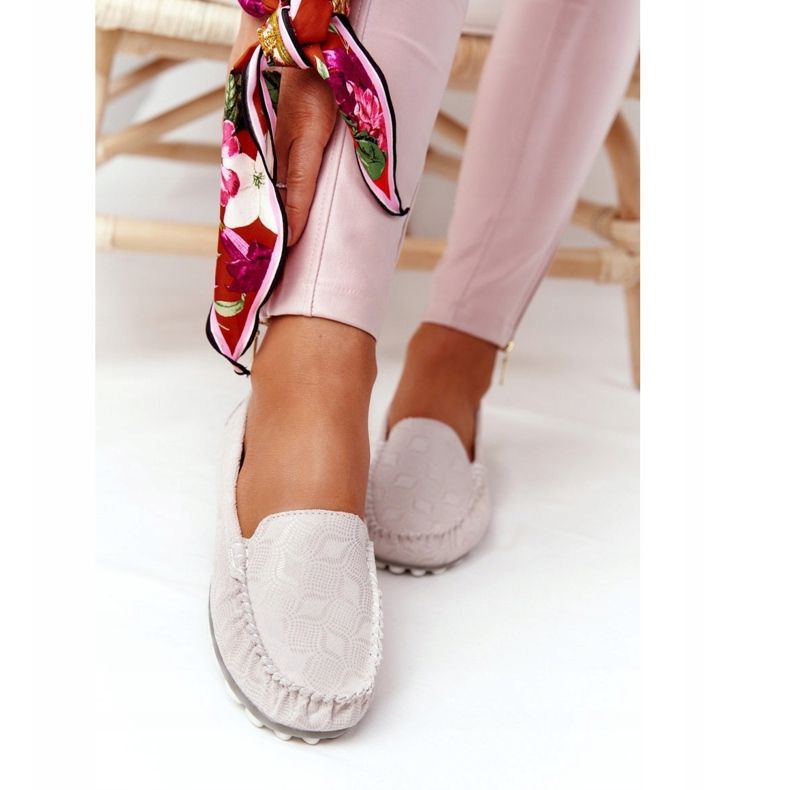 Mocassins de couro ecológicos Rio Flore Bege 1