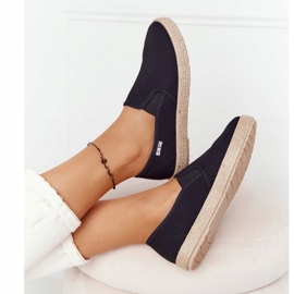 Alpercatas pretas com sola trançada Big Star DD274017 preto 2 Alpercatas pretas com sola trançada Big Star DD274017 preto 2