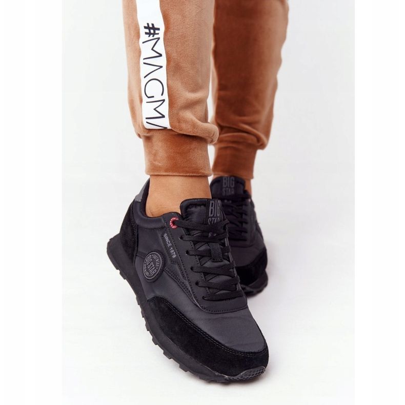 Sapatos esportivos femininos Memory Foam Big Star HH274528 Preto 1