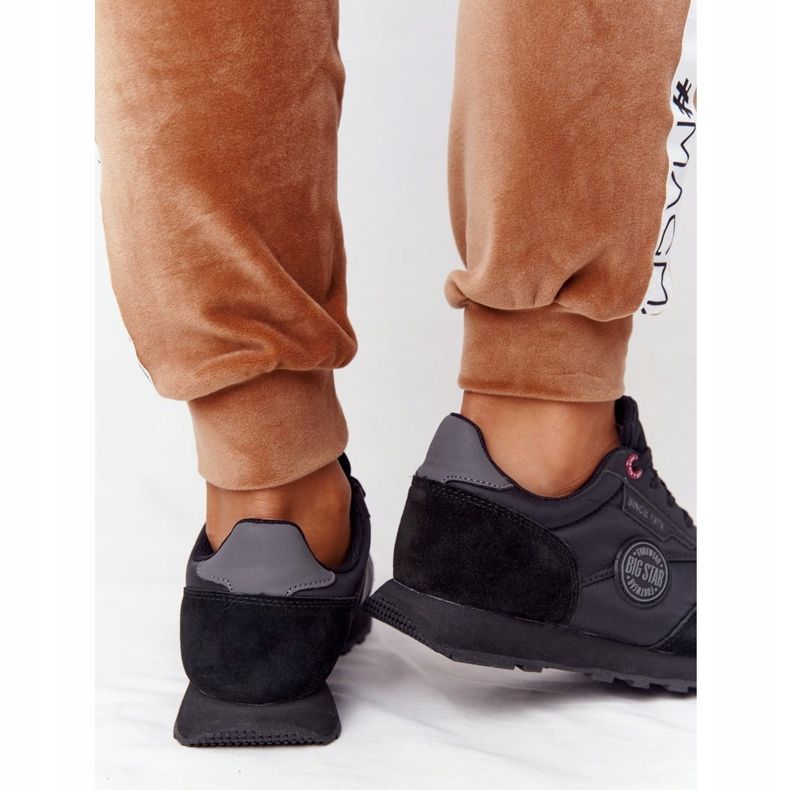 Sapatos esportivos femininos Memory Foam Big Star HH274528 Preto 2