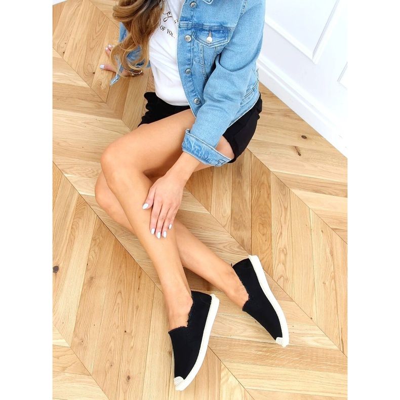 Alpargatas femininas negras 7105 pretas preto 2