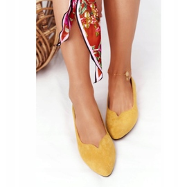 Mocassins amarelos com saltos dourados Vinceza 21-10601 1