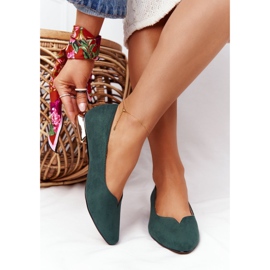 Mocassins verdes com salto dourado Vinceza 21-10601 1