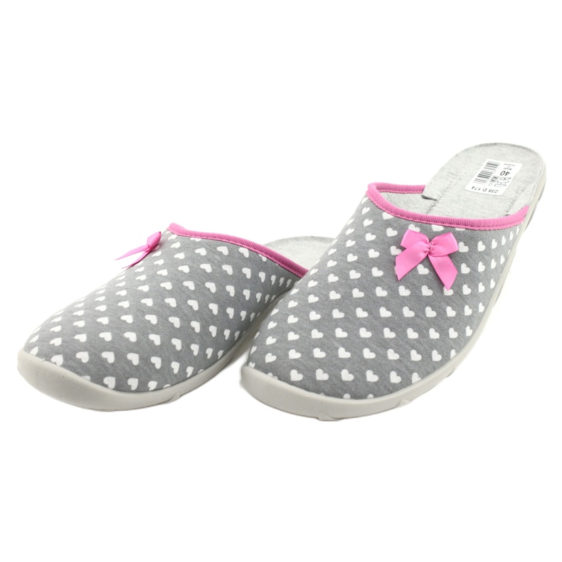 Sapatos femininos Befado pu 235D174 branco rosa cinza 3