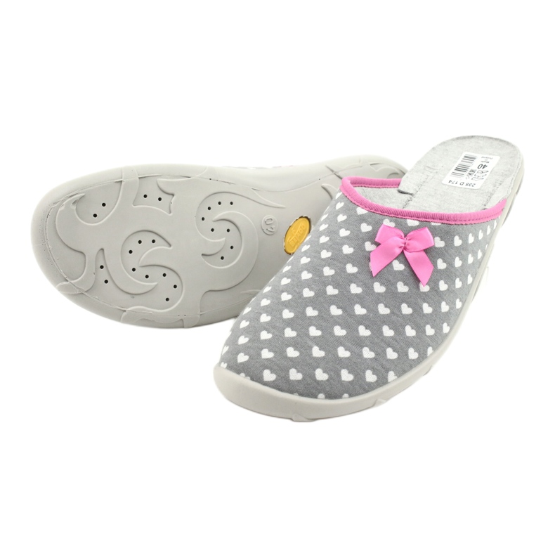 Sapatos femininos Befado pu 235D174 branco rosa cinza 4
