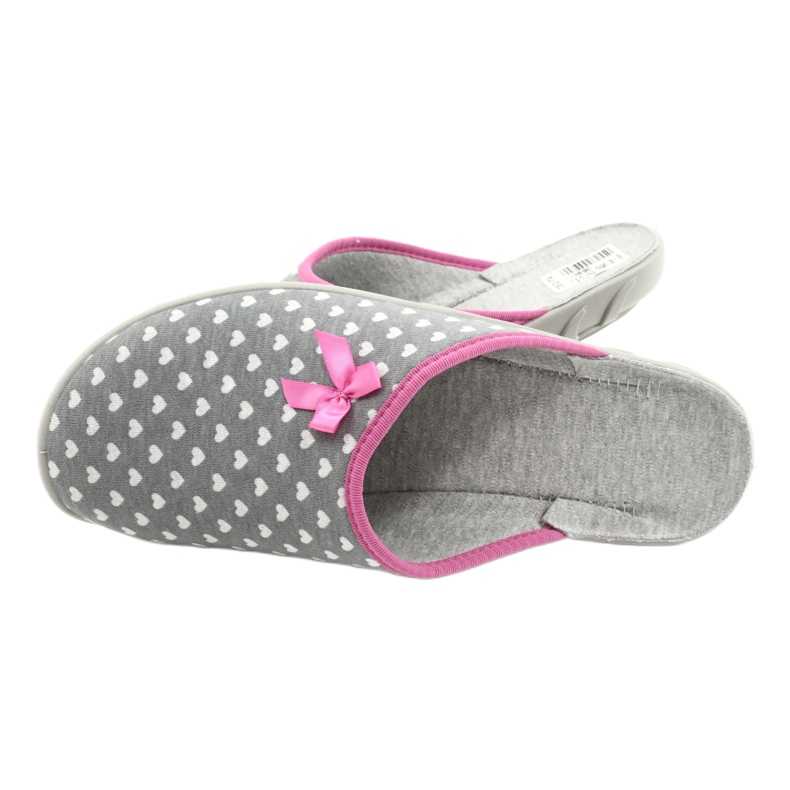 Sapatos femininos Befado pu 235D174 branco rosa cinza 5