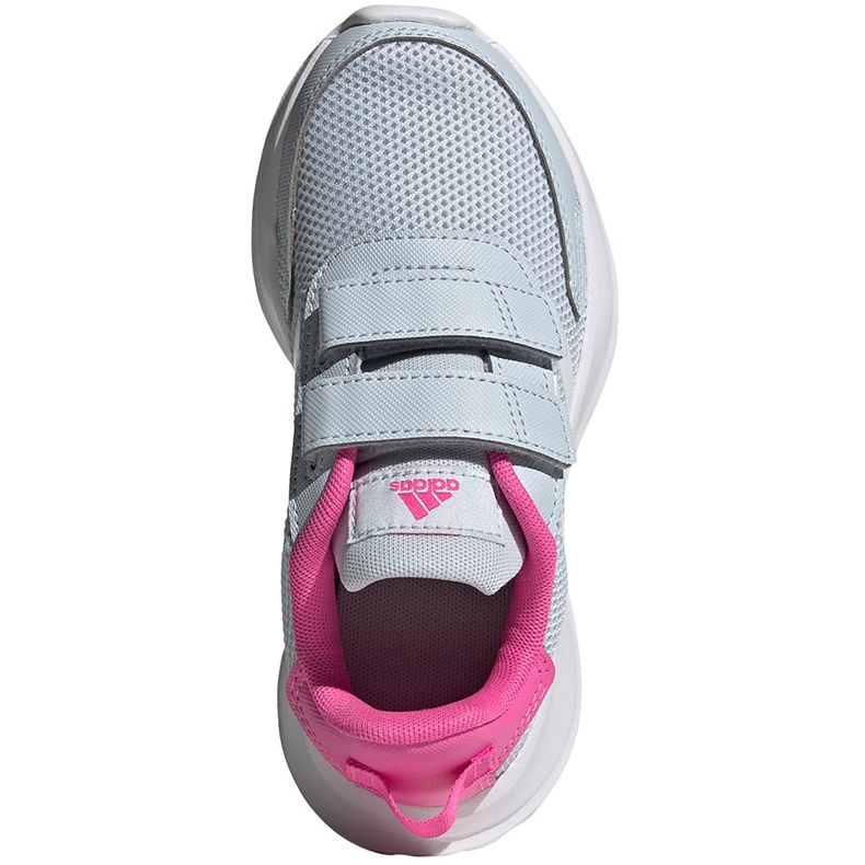 Sapatos infantis Adidas Tensaur Run C cinza-rosa FY9197 1
