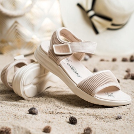 Sandálias de Velcro Confortáveis ​​Evento 20SD88-2022 bege 1