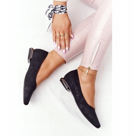 Bailarinas com salto prateado Vinceza 21-10601 preto multicolorido 1 Bailarinas com salto prateado Vinceza 21-10601 preto multicolorido 1