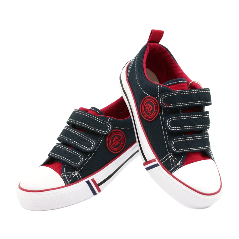 Tênis infantil com velcro American Club LH61 Azul marinho 3