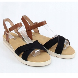 Sandálias femininas pretas 1031-15 Pretas marrom preto 1