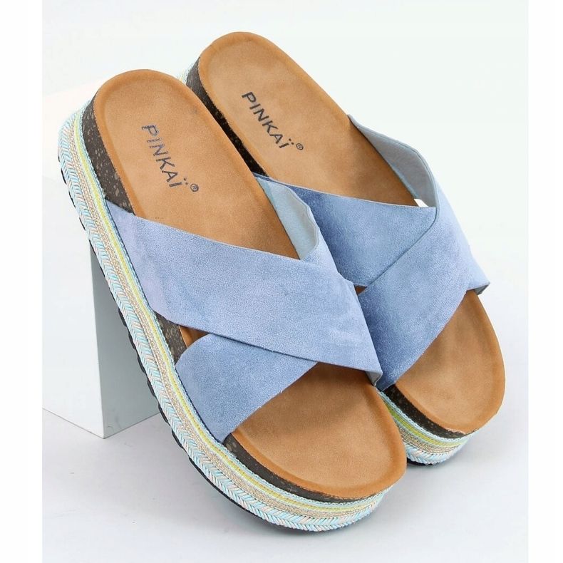 Chinelos de cortiça azul LS016 azul 1