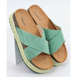 Chinelos de cortiça verde LS016 verde 1