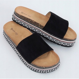 Chinelos de cortiça preta 218-211 Black preto 1