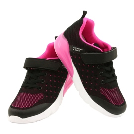 American Club Calçado desportivo feminino com velcro RL11 preto / rosa 3