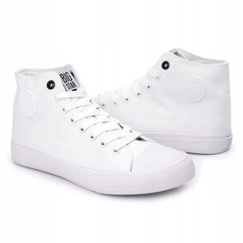 Tênis de cano alto masculino clássico Big Star FF174551 branco 4