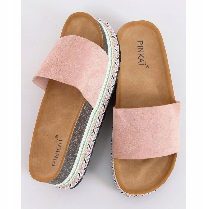Chinelos de cortiça rosa LS015 rosa 1