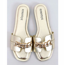 Chinelos Golden HY23-01 Gold com corrente dourado 1