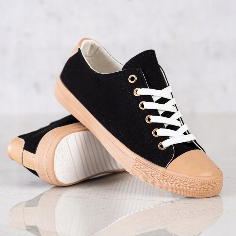 SHELOVET Tênis Têxtil preto 1