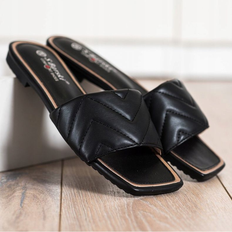 S. BARSKI Chinelos acolchoados S.BARSKI preto 1