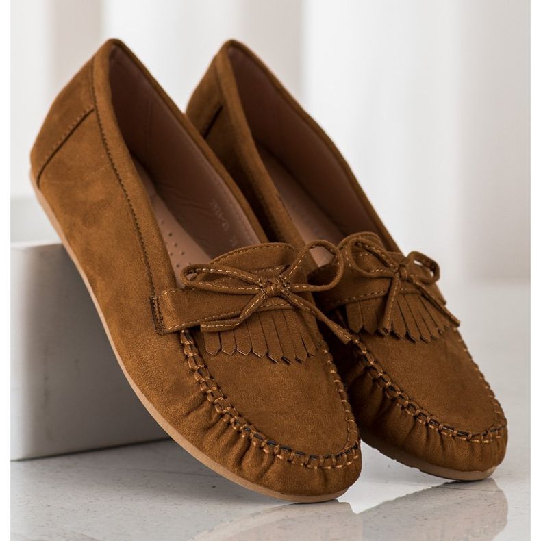 Diamantique Mocassins castanhos clássicos marrom 2