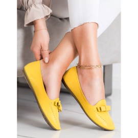 SHELOVET Lordes amarelos com couro ecológico 1