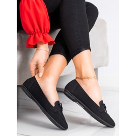 Diamantique Mocassins de couro ecológico preto 1