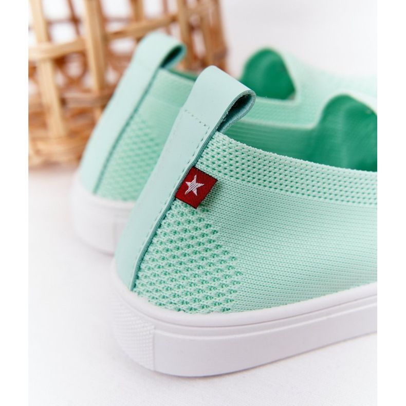 Tênis infantis deslizantes Big Star HH374101 Mint Slip-On verde 1