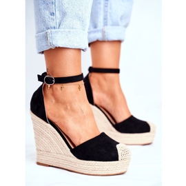 MSMG Sandálias pretas de abacate com tranças preto 1