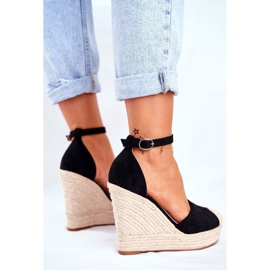 MSMG Sandálias pretas de abacate com tranças preto 2