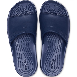 Chinelos Crocs Classic Slide Kids para crianças 204981 410 azul marinho 2